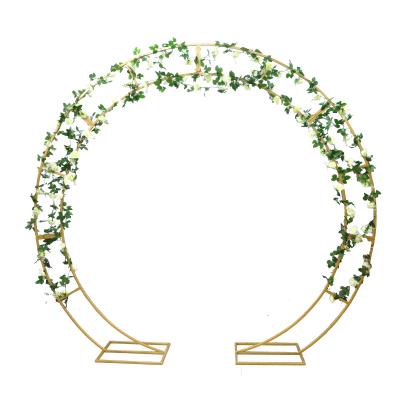 Cina Folding Arch The Romantic Wedding Decoration Metal Circle Wedding Stents Flower Stand Garden Arch Outdoor Backdrop in vendita