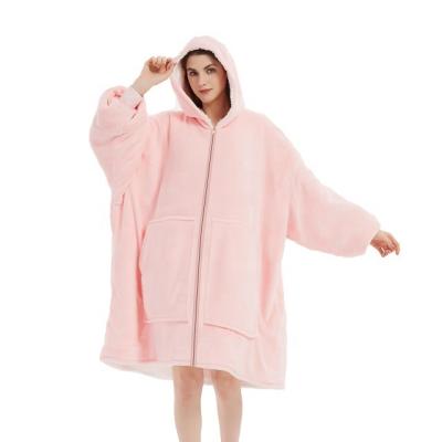 China OEM PORTABLE Oversized Sweatshirt China Supplier Unisex Hooded Blankets Hoodie Sherpa Blanket for sale