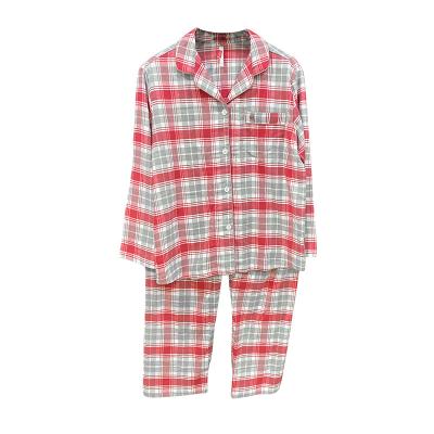 China QUICK DRY Women's Cotton Flannel Plaid Bathrobe Lounge Wear Nightgown for sale