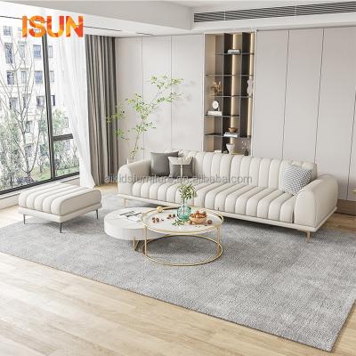 China Modern simple luxury leather living room leather latex sofa art leather wash nordic fabric - free sofa for sale