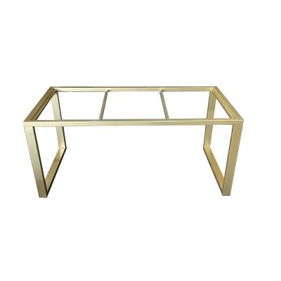 China Gold Adjustable Base Luxury Stainless Steel Mirror Metal Leg Table Console Living Room(Others) Outdoor Modern Overall Furniture for sale