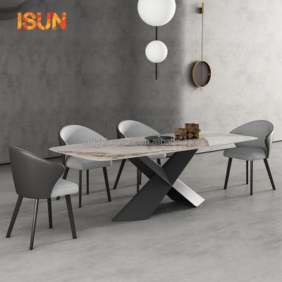 China Small family rock dish table (the other) marble adjustable light luxury rectangular modern simple family table for sale