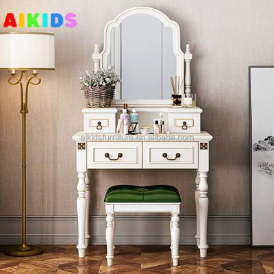 China Modern Dressing Table (Other) Girls Adjustable With Mirror Girls Dressing Table With Drawers Modern Single Vanity Table for sale