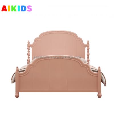 China Princess Suite Comfortable Short Solid Wood Furniture Teenage Single Bed Girl Combination Delivery Time for sale