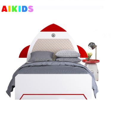 China Comfortable Custom Made Solid Wood Kid Bed With Guardrail Boys Kids Single Beds for sale