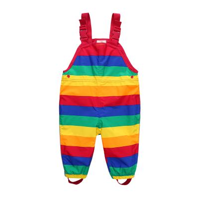 China Overall children's waterproof clothing children's raincoat colorful waterproof overalls rain pants for sale