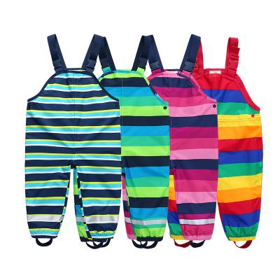 China Polyester OEM Customization Kids Babies Boys And Girls Woven Rain Pants Kids Uses Custom Rain Pants for sale