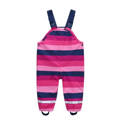 China Bachelorette Waterproof Clothing Outdoor Children Rain Pants Bib Colorful Striped Raincoat Raincoat Pants for sale