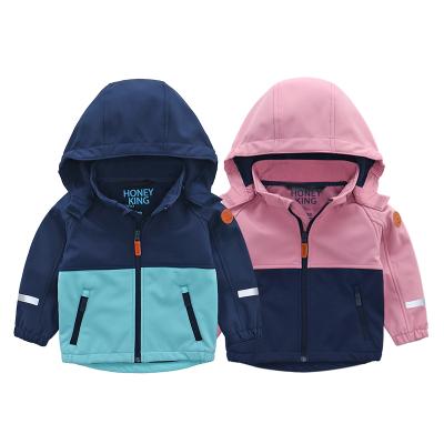 China OEM customization kids raincoat boys and girls custom woven softshell rain jacket kids clothing rain jacket for sale