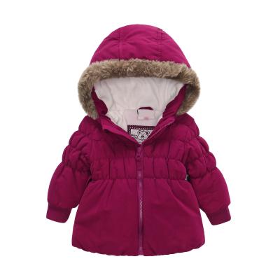 China Windproof woven children's cotton padded jacket children thickened warm autumn and winter girl clothes for sale