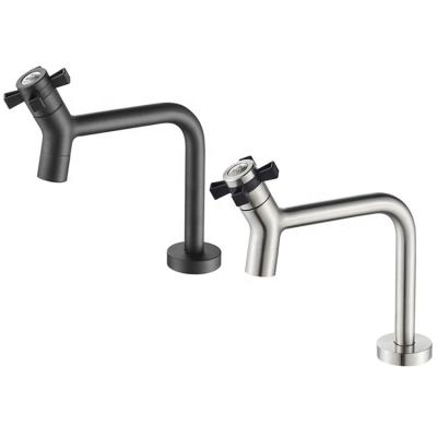 China Metered Single Cold Taps 304 Stainless Steel Kitchen Faucet Faucet For Kitchen Sink for sale