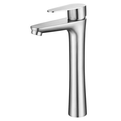 China Metered Hot Cold Stepping Taps VEMUSE 304 Stainless Steel Basin Faucet Lavatory Faucet for sale