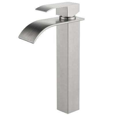 China Metered Faucets SUS 304 TAP Stainless Steel Bathroom Nickel Brushed Hot Cold Basin Faucet Sink Faucet for sale