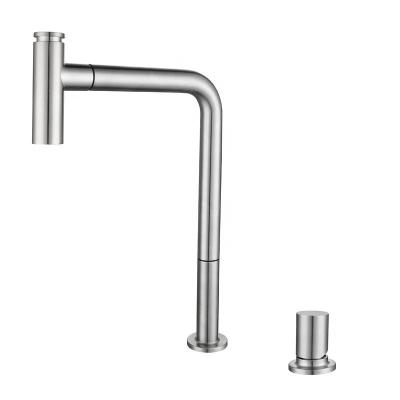 China Contemporary 304 Stainless Steel Kitchen Mixer Tap Dropped Sprayer Kitchen Faucets for sale