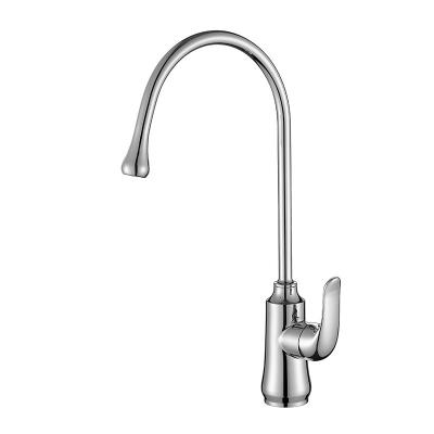 China 304 Stainless Steel Amazon Contemporary Kitchen Faucet Long Silver Single Hole Kitchen Faucet 360 Degree Rotate Faucet For Kitchen Sink for sale