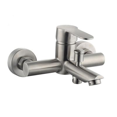 China With Slide Bar 304 2way Stainless Steel Bath Shower Faucet Cold Water Hot Tub Shower Mixer Tap For Shower Set for sale