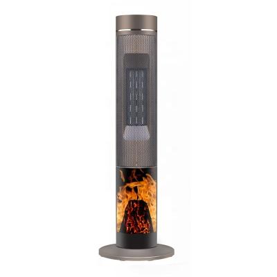 China Remote Control Vertical Space Home Household Electric Room Heaters Fan With 3 Speeds for sale