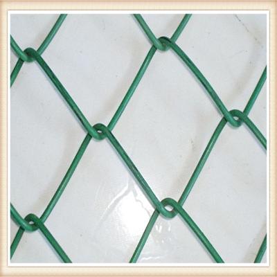 China 9 Gauge Chain Link Fence Fabric , Carbon Steel Wire Lattice Fence Panels Multi Colors for sale