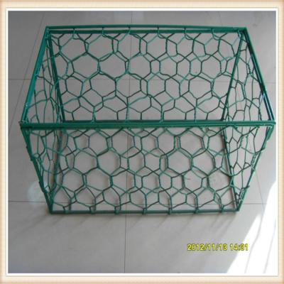 China Galvanized Gabion Box Of Twisted Hexagonal Wire Mesh Gabion Basket for sale