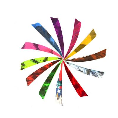 China Real Colorful Component Archery Turkey Shield Arrow Feather Customized Durable Turkey Feather for sale