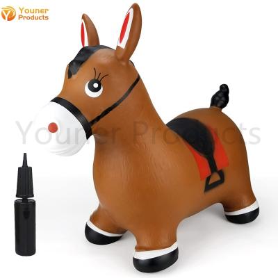 China Toy Outdoor Sports Inflatable Toys Inflatable Ride On Bounce Animal Hopper Jumping Horse With Customized Design for sale