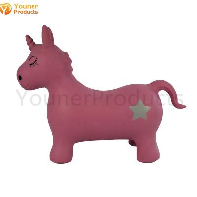 China Toy Unicorn Jumping Bouncy Animal Bouncy Inflatable Hopper Horse Inflatable Jumping Animal Toy for sale