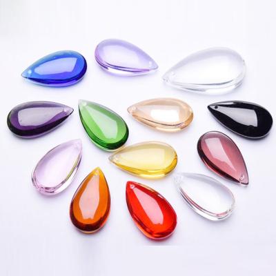 China Easy Assemble High Quality Crystal Glass Teardrop Chandelier Parts Beads Pendant for sale