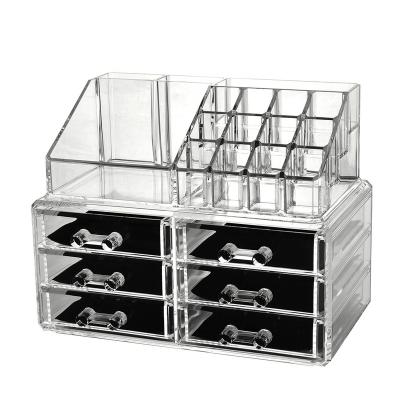 China Desktop Organizer Cosmetics Jewelry Acrylic 3 Viable Bathroom Makeup 4 Drawer Storage Box for sale