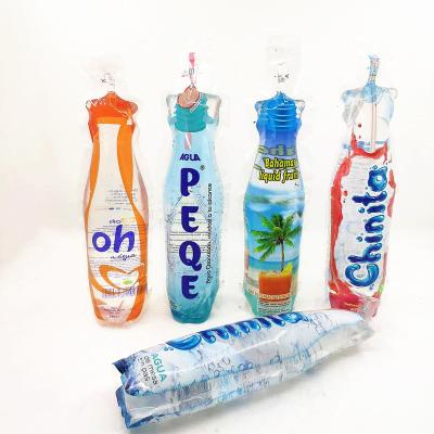 China Disposable Laminated Shape Disposable Juice Bags Bottle Packing Pouches For Juice Or Water Packing for sale