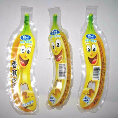 China Safety Qingdao Quantong Banana Shape Juice Packaging Bag With Different Volume for sale