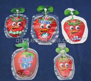 China Safety Fruit Shape Plastic Sachet Bag For Water Beverage Juice Milk for sale