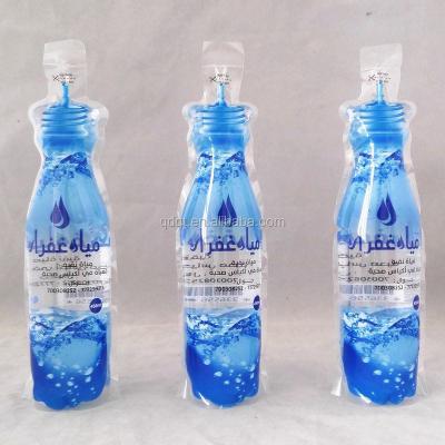 China Security Customized Standing Juice Pouch With Straw, Engraving Printing Plastic Beverage Packaging Bag, OEM Bags Qingdao for sale