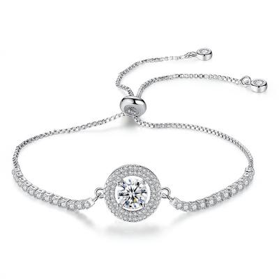 China CLASSIC Cheap Classic Cubic Zircon Bangle Design Adjustable Chain Bracelet For Woman for sale