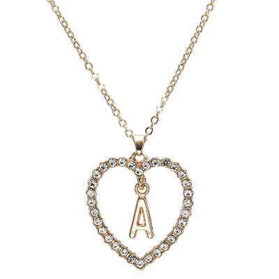 China CLASSIC new year gift real gold necklaces chain personalized necklace letter name necklace for sale