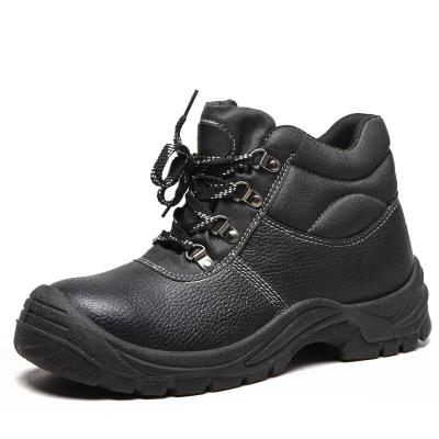 China Lightweight Black Waterproof Leather Steel Toe Safety Shoes Steel Toe Work Shoes for sale