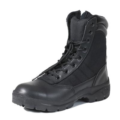 China Zipper Boot Traffic Motorcycle Police Boots Police Military Black Tactical Shoes Desert for sale