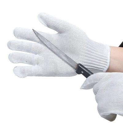 China Level 5 Cut Resistant Black Level 5 White Handle Industry Working Quality Cut Resistant Safety Gloves for sale