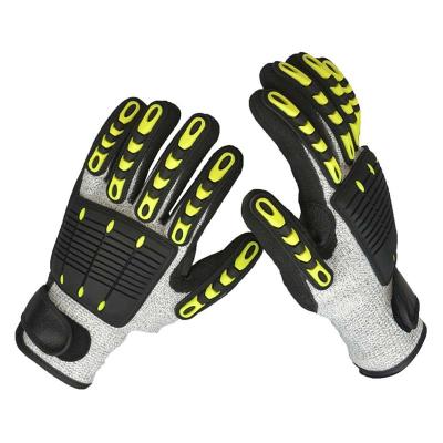 China High Quality Oil Resistant TPR Gardening Recycling Vibration Anti Sewing Safety Cut Resistant Gloves for sale