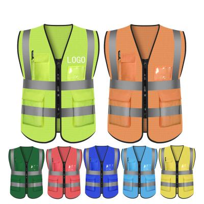 China Mesh Custom Factory Hi Vis Printed Engineer Construction Mesh Reflective Safety Vest for sale