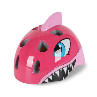 China Outdoor Sport Child Safety Protection Cute Shark Helmet Bicycle Helmet Detachable Riding Helmet for sale