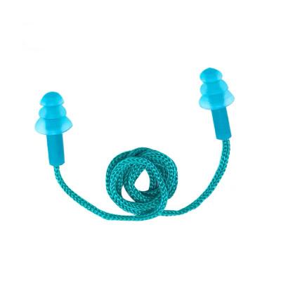 China Safety High Fidelity Nylon Tied Earplugs\Soft Noise Reduction\Comfortable Silicone Water Proof for sale