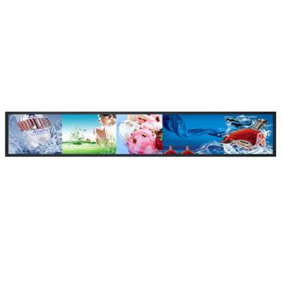 China 43.8 Inch Ultra Thin Bar Strip Bezel Lcd Indoor Outdoor Semi Door Stretched Display For Business Advertising for sale