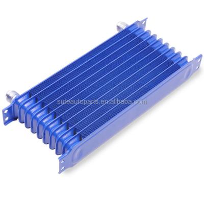 China Universal Aluminum Alloy Engine Transmission 10 Row 50MM Row 50MM Oil Cooler For Nissan Sport Race Car for sale