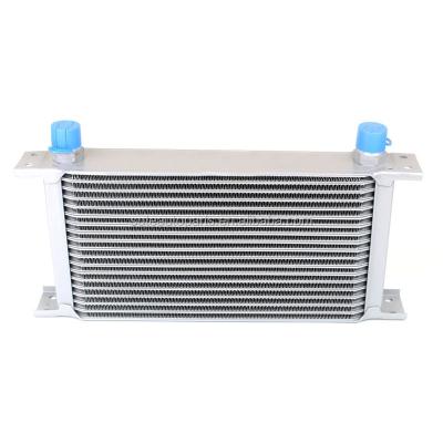 China Aluminum Alloy High Performance Universal Type 19 Row Plate Fin Oil Cooler For Motorcycle for sale