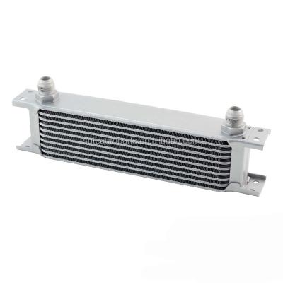 China Aluminum Alloy 6061 10 Aluminum Rows Transmission Engine Oil Cooler Cooling Ideal For Track, Race And Drift for sale