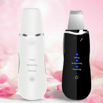 China Rechargeable Ultrasonic DEEP CLEANING Face Skin Scrubber Waterproof Remove Blackheads Peel Facial Scrubber Massage for sale