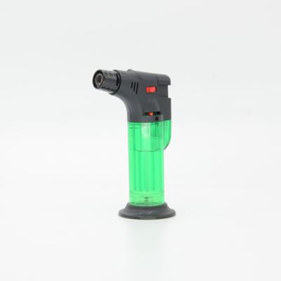 China Multi Use Kitchen Torch Lighter Butane See Through Tank Blow Torch Lighter om te koken Te koop