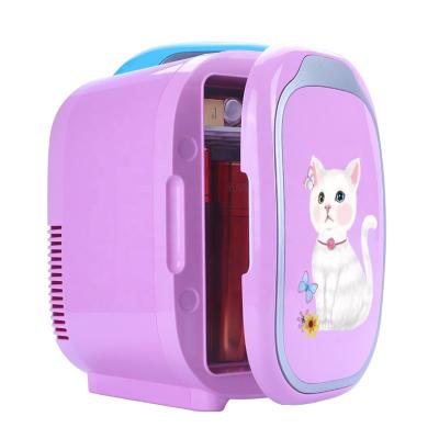 China 6L COMPRESSOR Portable Personal Cute Small Makeup Fridge Compact Cooler And Warmer for sale