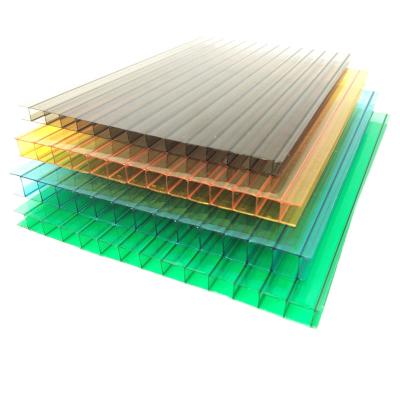 China Polycarbonato 14mm Contemporary Double Walled Cavity Sheets 4mm 6mm 8mm 10mm 12mm Polycarbonate Honeycomb Panels with 4 x 8 ft for sale