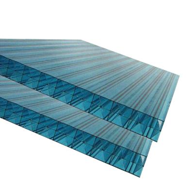 China Contemporary X-structure Polycarbonate Hollow Sheet Greenhouse Light Blue Garden for sale